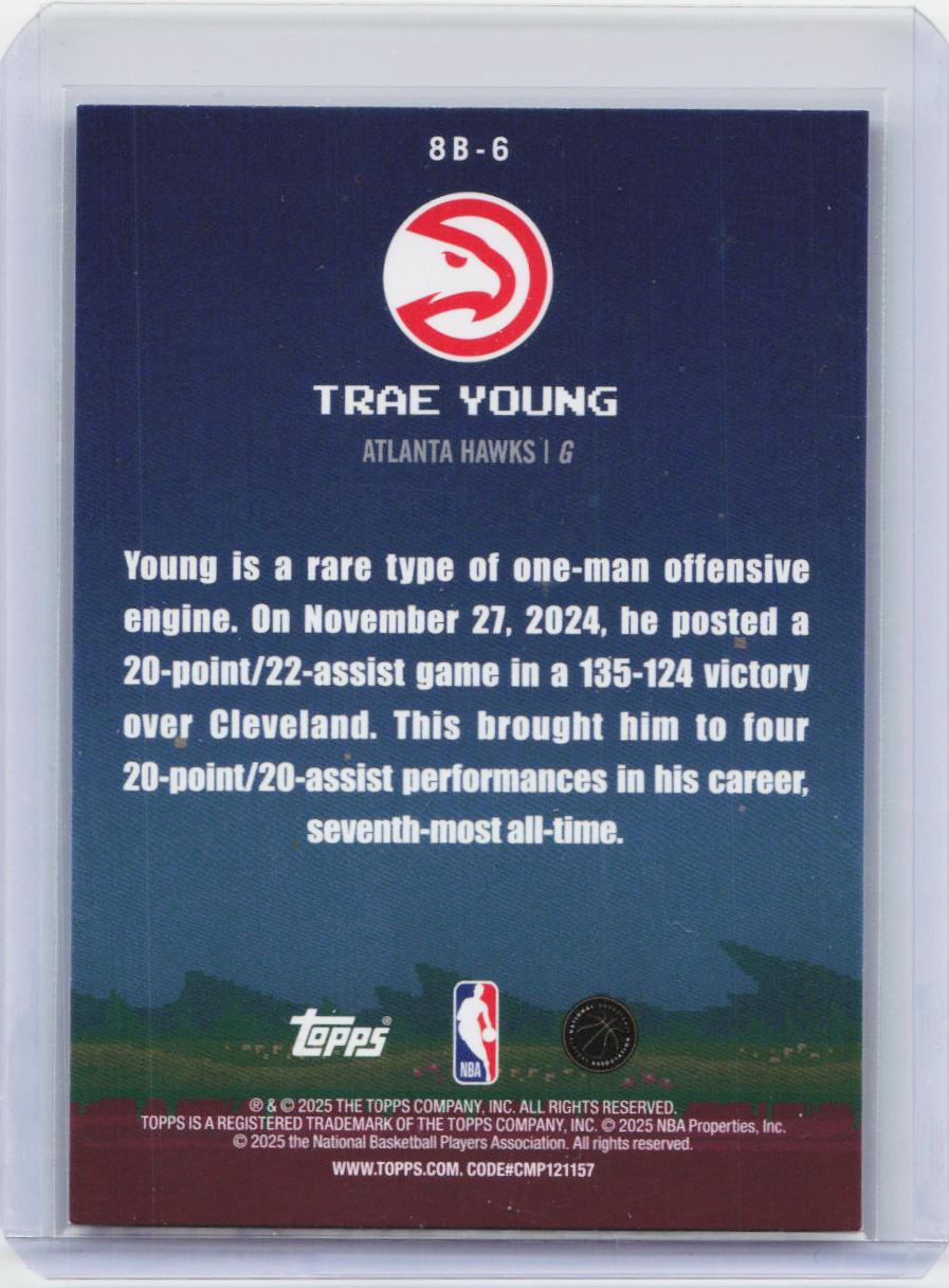 2025-26 Topps #8B-6 Trae Young 8-Bit Ballers Holo Foil