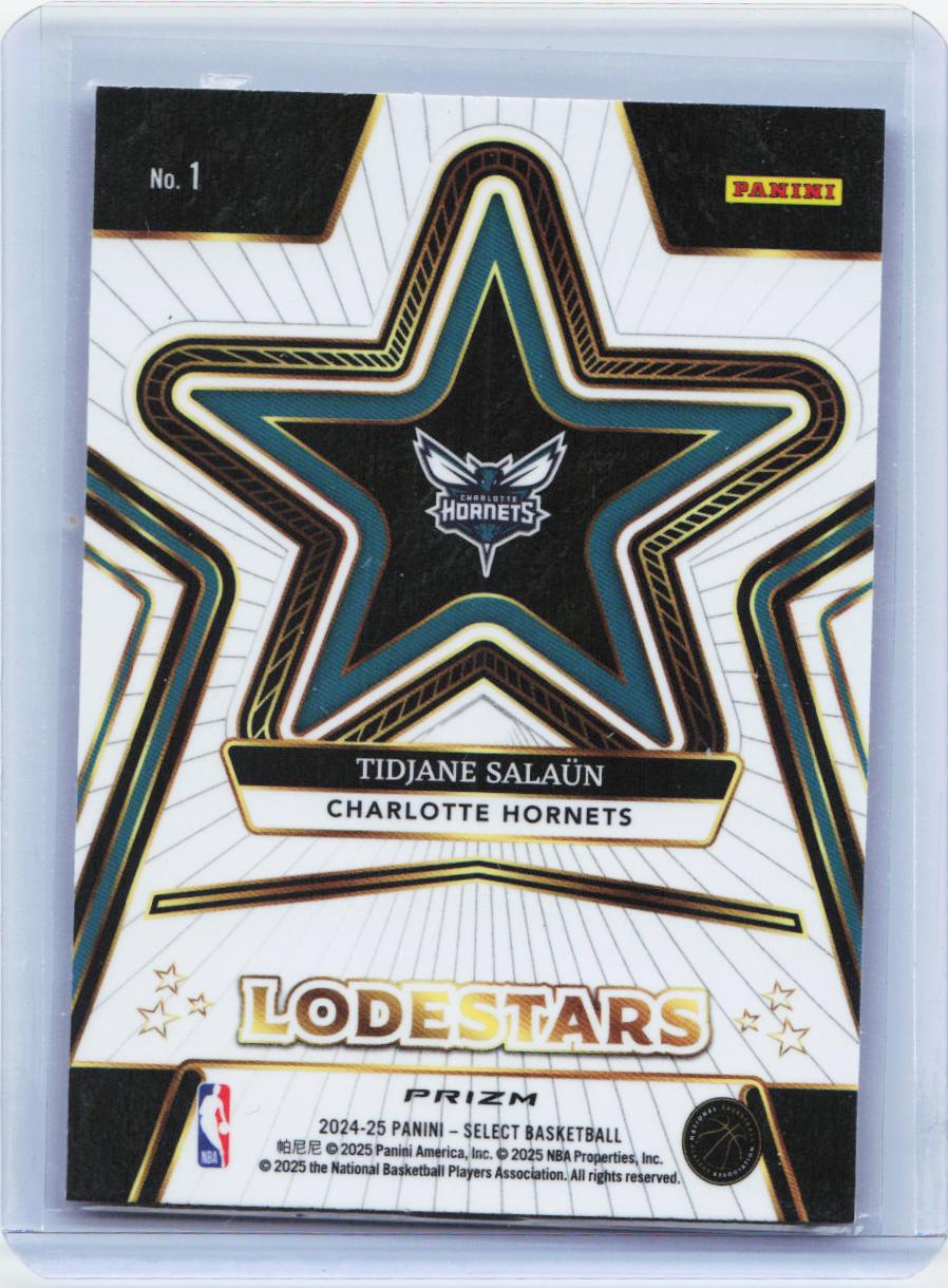 2024-25 Panini Select #1 Tidjane Salaun Lodestars Red Prizms