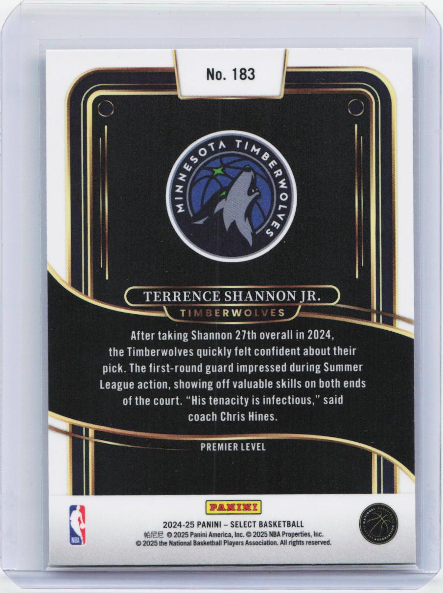 2024-25 Panini Select #183 Terrence Shannon Jr. Blue (Retail)