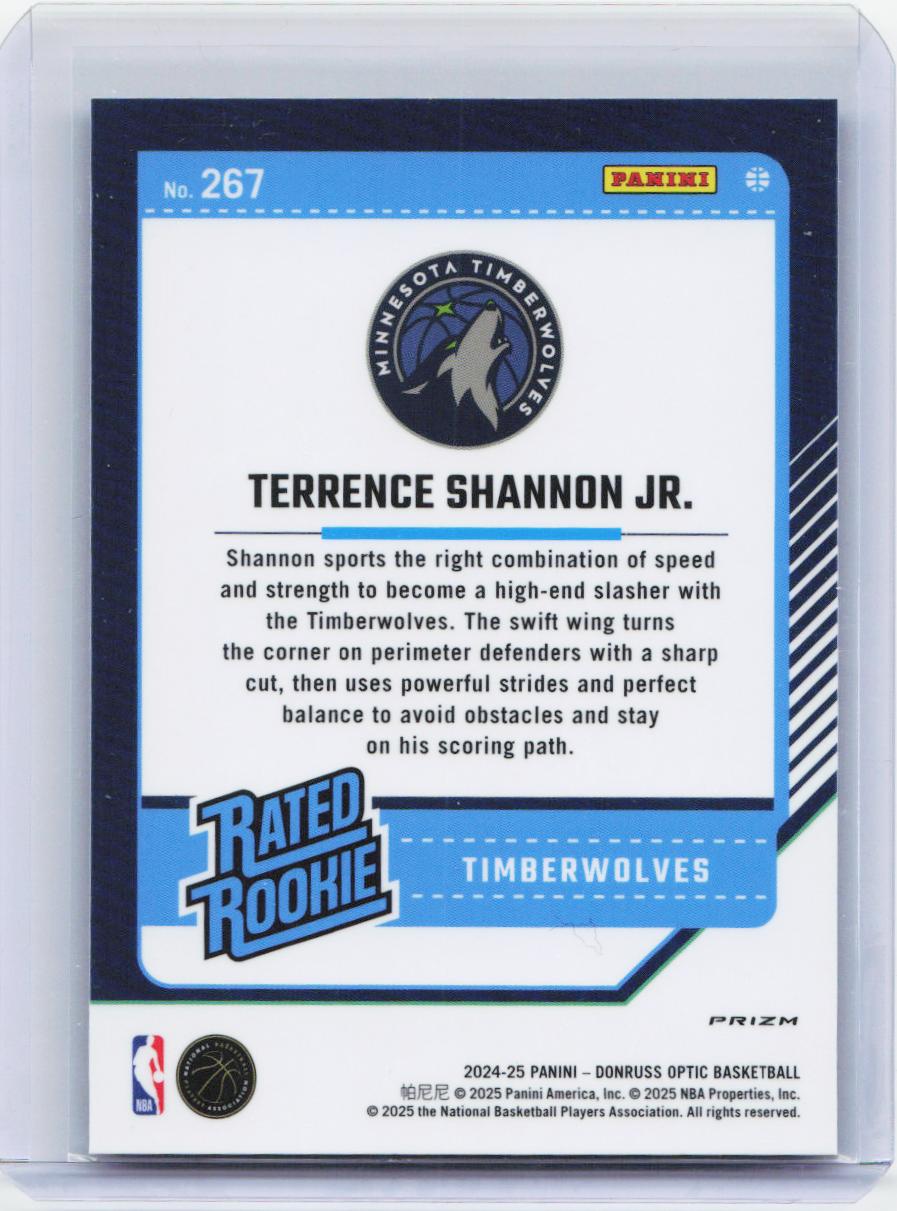 2024-25 Donruss Optic #267 Terrence Shannon Jr. Purple