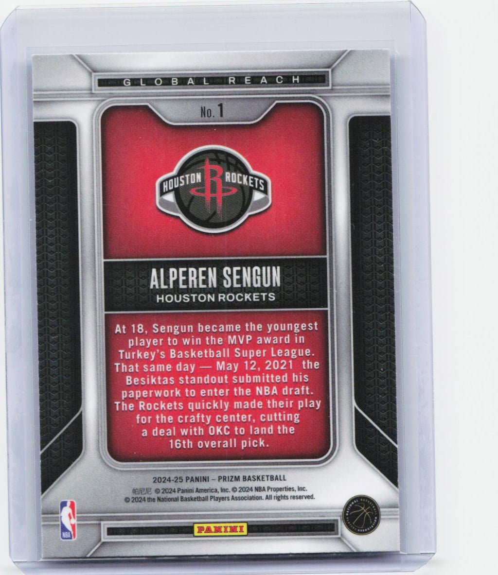 2024-25 Panini Prizm #1 Alperen Sengun Global Reach