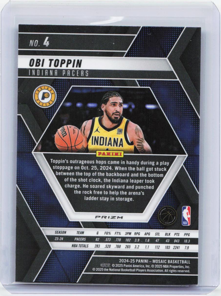 2024-25 Panini Mosaic #4 Obi Toppin Mosaic