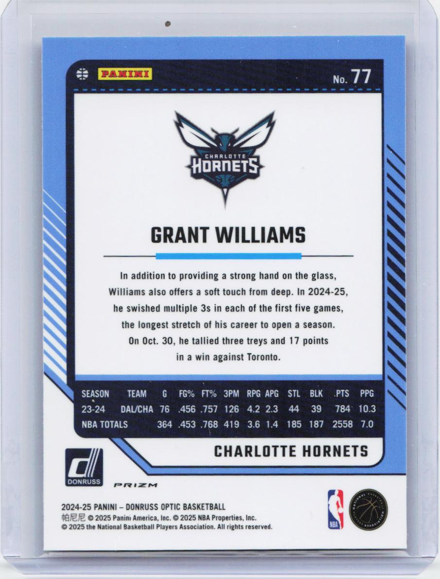 2024-25 Donruss Optic #77 Grant Williams Hyper Pink