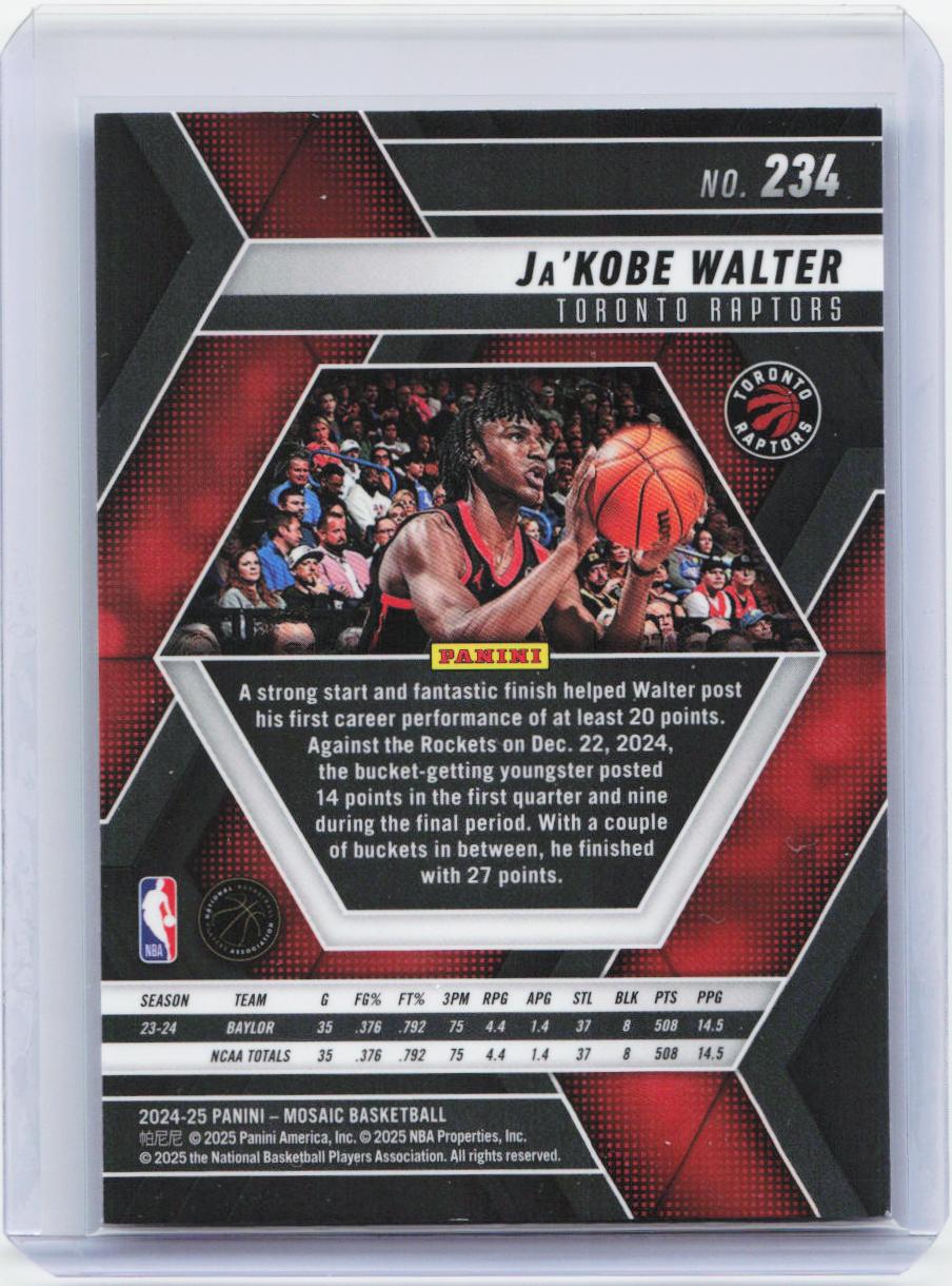 2024-25 Panini Mosaic #234 Ja’Kobe Walter