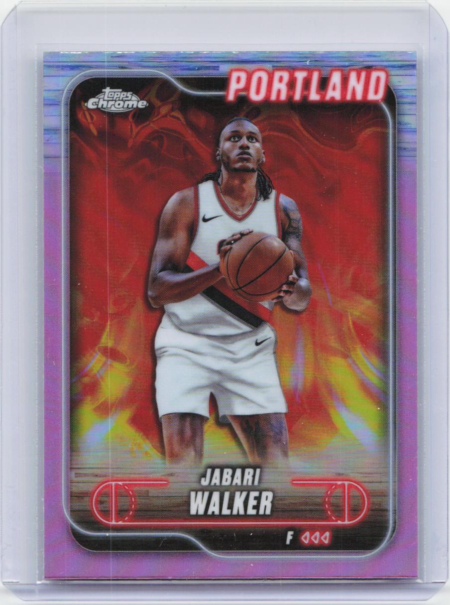 2024-25 Topps Chrome #67 Jabari Walker Pink Refractor