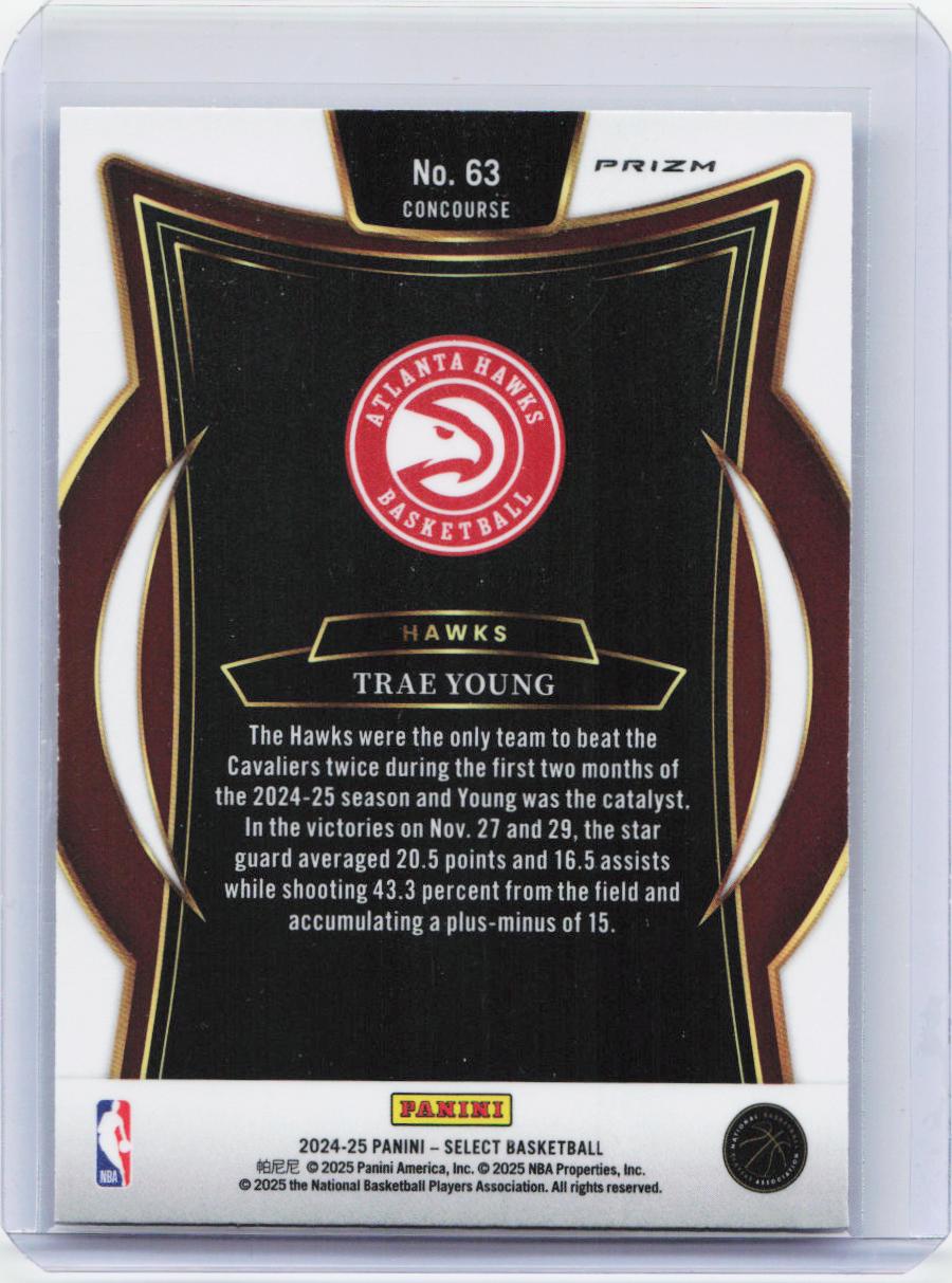 2024-25 Panini Select #63 Trae Young Blue (Retail)