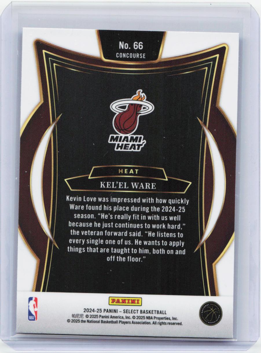 2024-25 Panini Select #66 Kel'el Ware Blue (Retail)