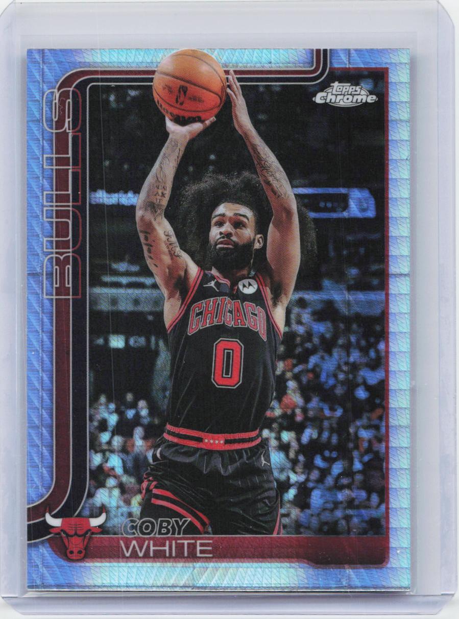 2025-26 Topps Chrome #80 Coby White Prism Refractor