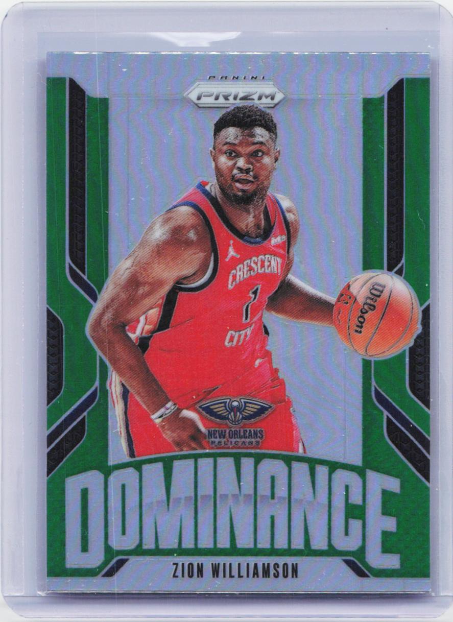 2024-25 Panini Prizm #22 Zion Williamson Dominance Prizms Green