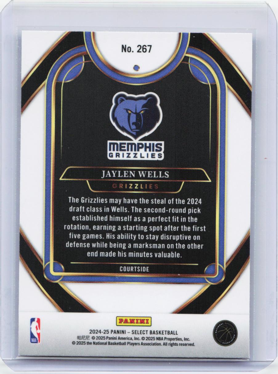 2024-25 Panini Select #267 Jaylen Wells Blue (Retail)