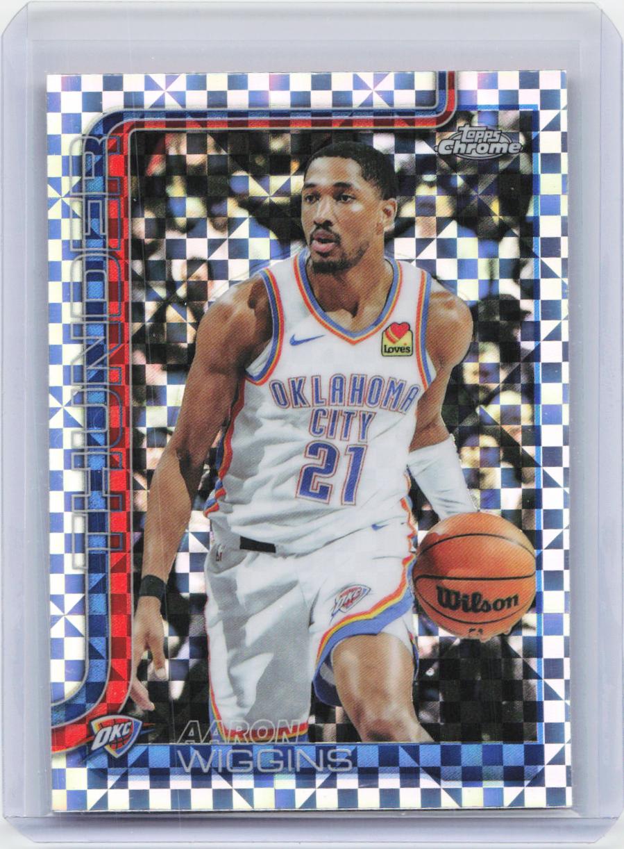 2025-26 Topps Chrome #196 Aaron Wiggins X-Fractor