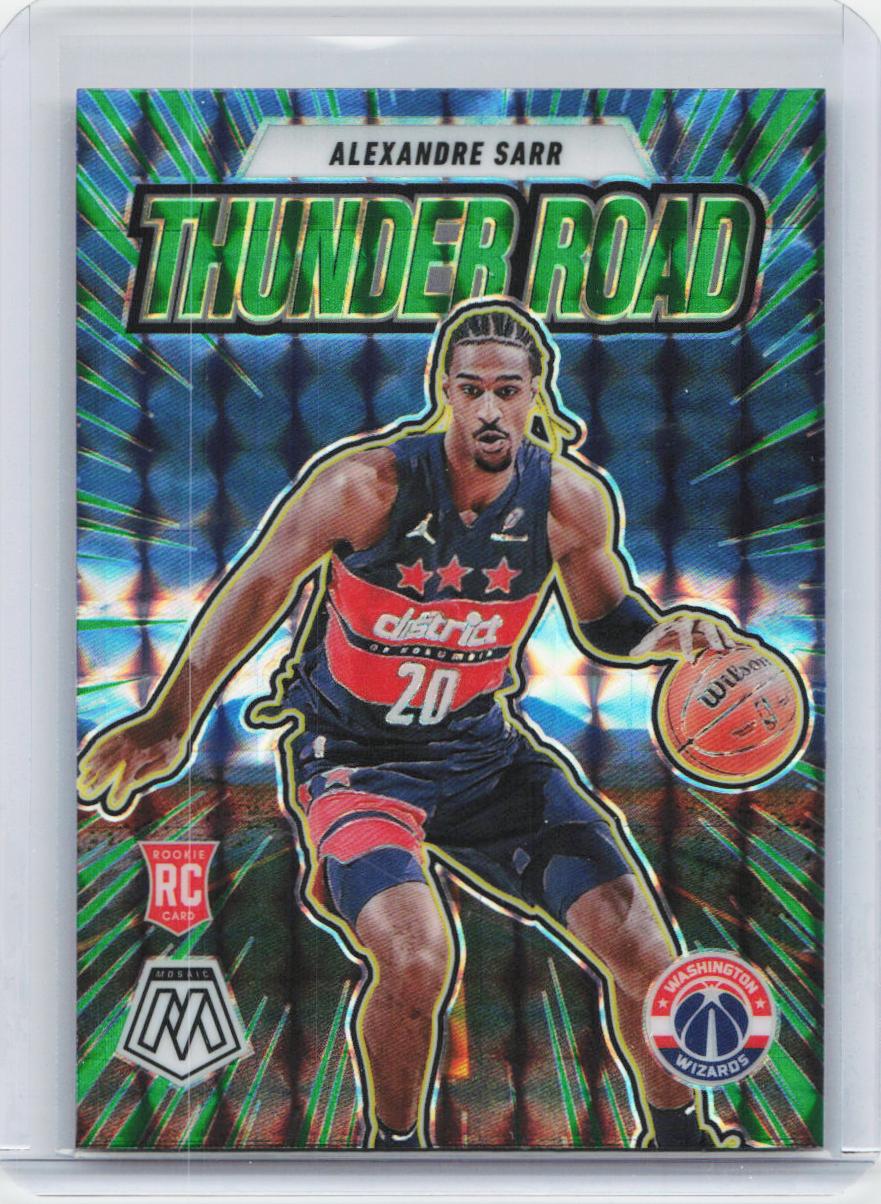 2024-25 Panini Mosaic #19 Alexandre Sarr Thunder Road Mosaic Green