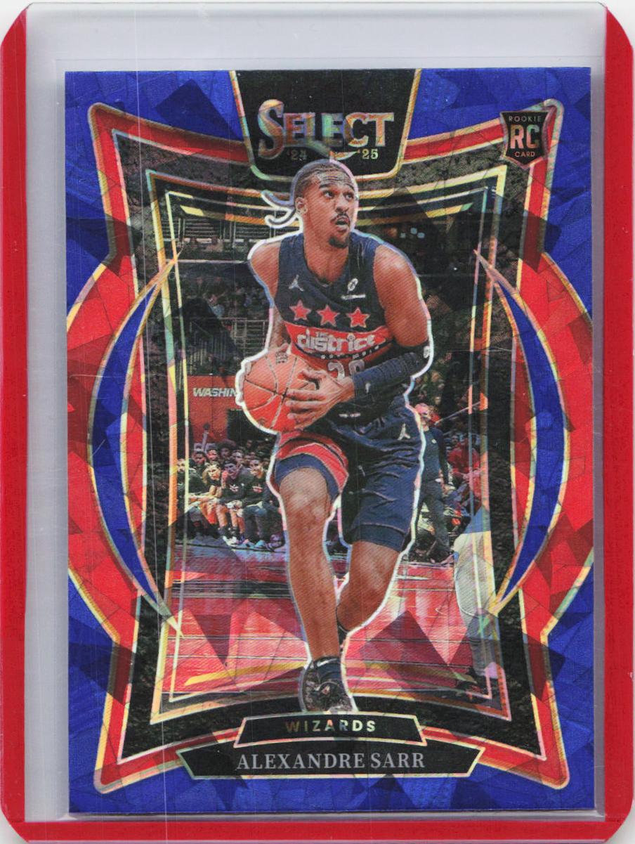 2024-25 Panini Select #73 Alexandre Sarr Blue Cracked Ice Prizm