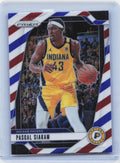 2024-25 Panini Prizm #62 Pascal Siakam Prizms Red White and Blue