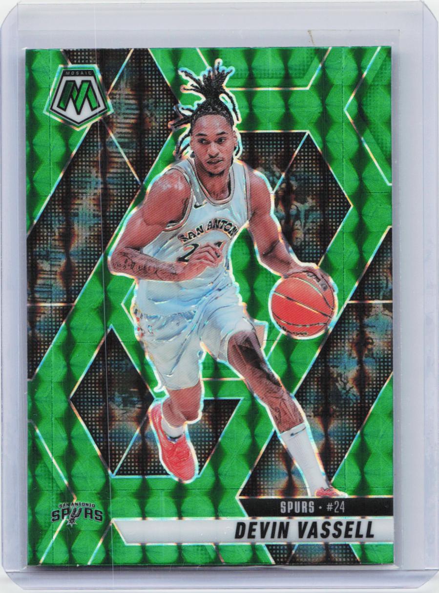 2024-25 Panini Mosaic #156 Devin Vassell Green Mosaic