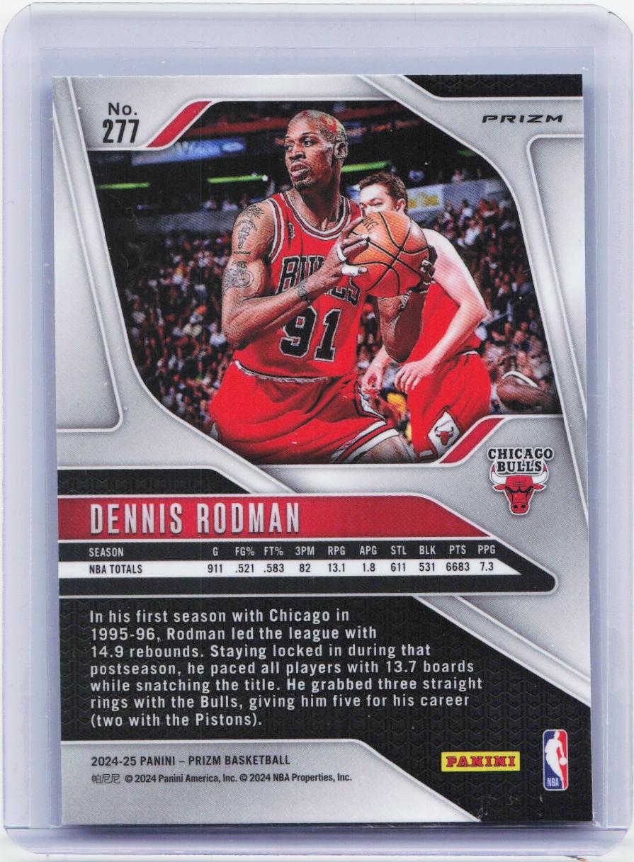 2024-25 Panini Prizm #277 Dennis Rodman Prizms Green