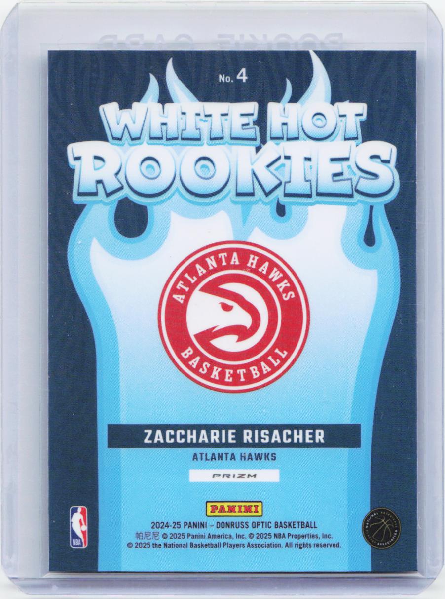 2024-25 Donruss Optic #4 Zaccharie Risacher White Hot Rookies