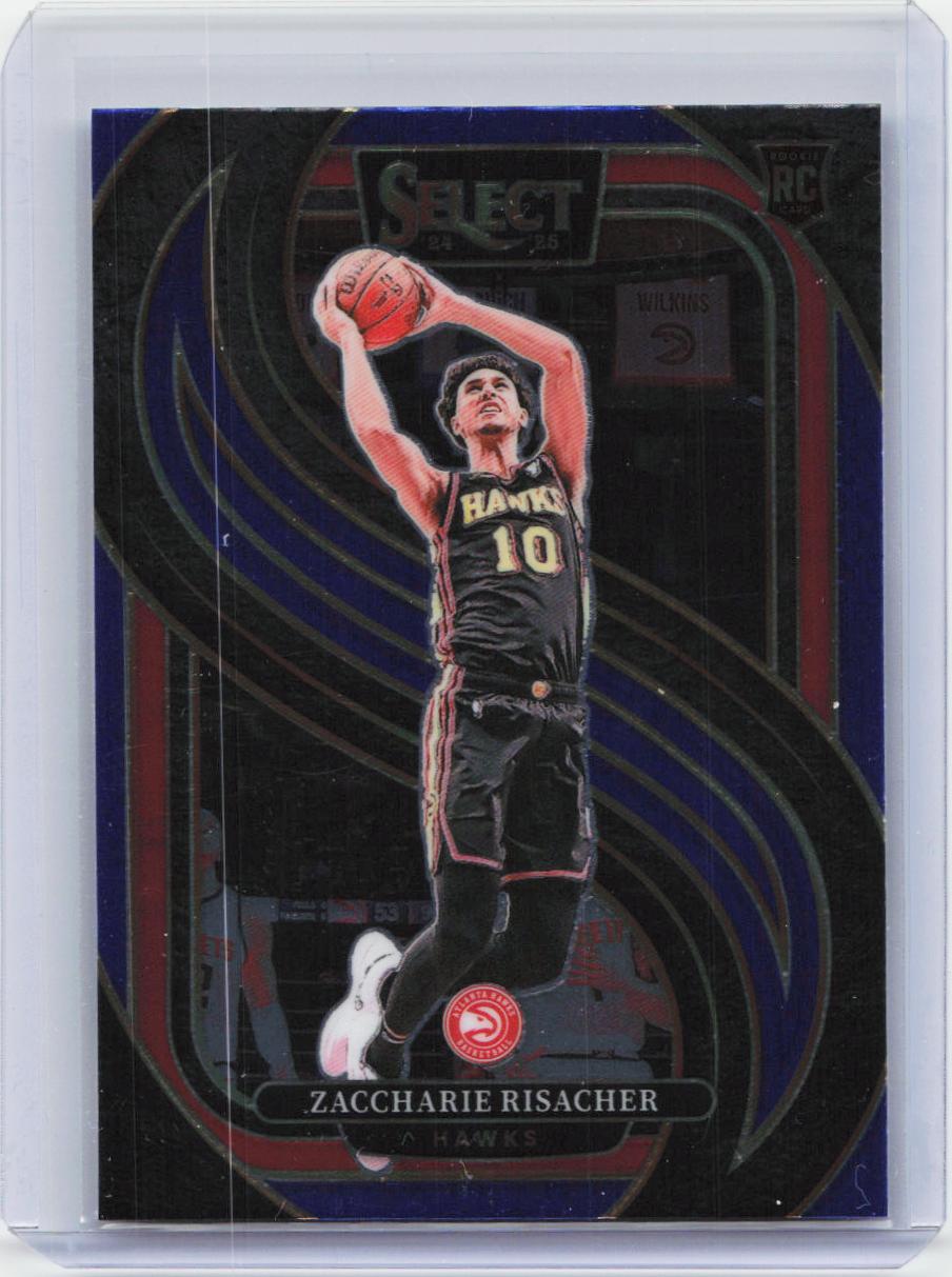 2024-25 Panini Select #180 Zaccharie Risacher Blue (Retail)