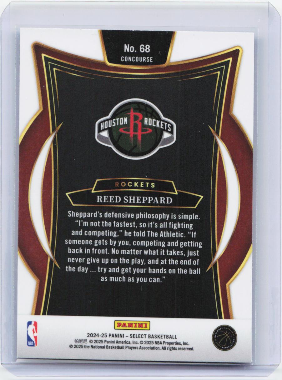 2024-25 Panini Select #68 Reed Sheppard Blue (Retail)