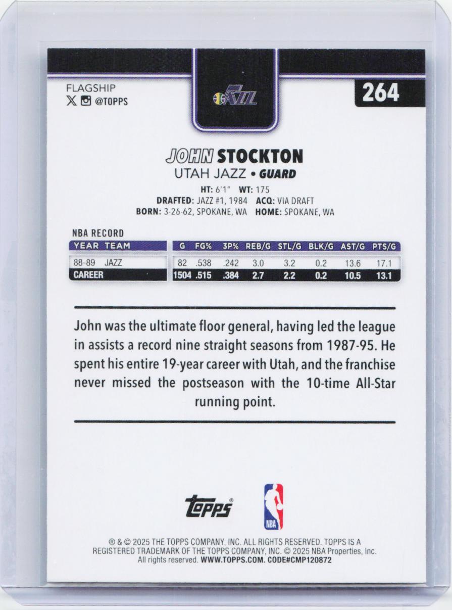 2025-26 Topps #264 John Stockton Season Tip Off