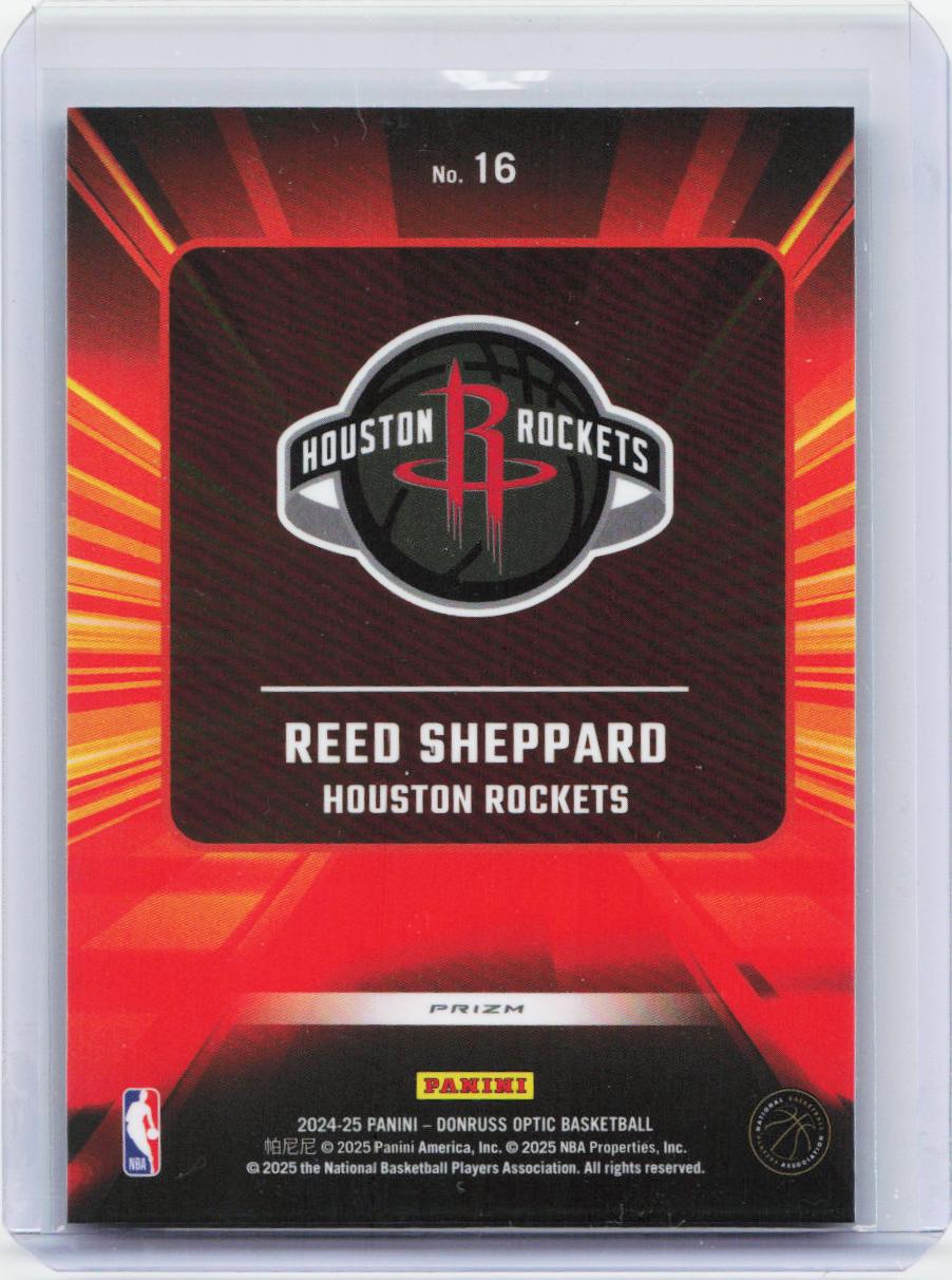 2024-25 Donruss Optic #16 Reed Sheppard Express Lane Holo