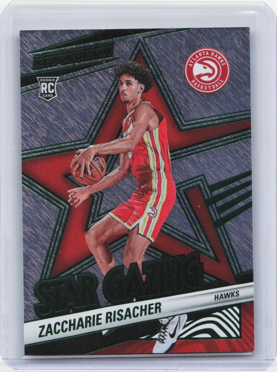 2024-25 Panini Revolution #16 Zaccharie Risacher Star Gazing Green Storm #/99