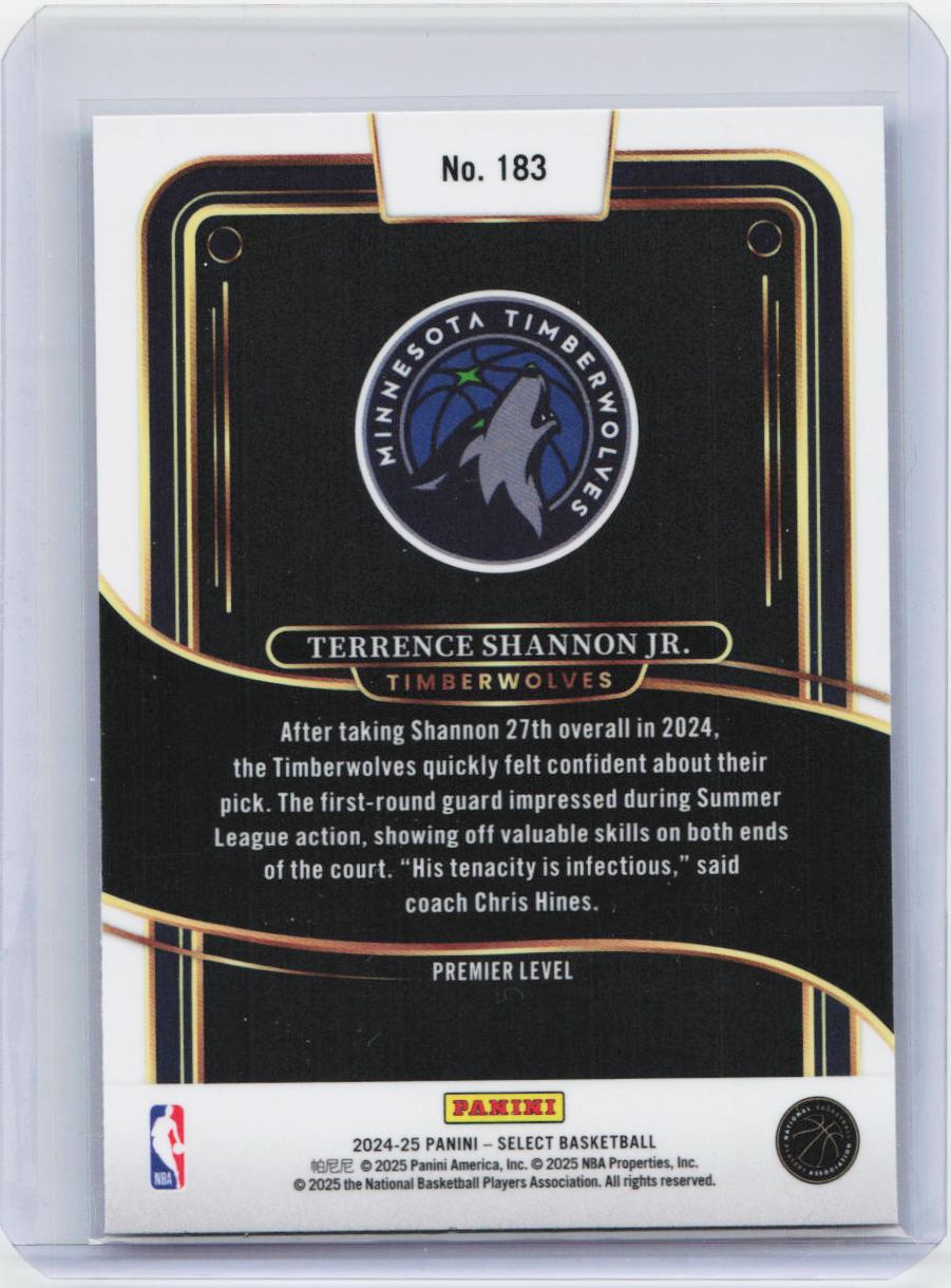 2024-25 Panini Select #183 Terrence Shannon Jr. Blue (Retail)