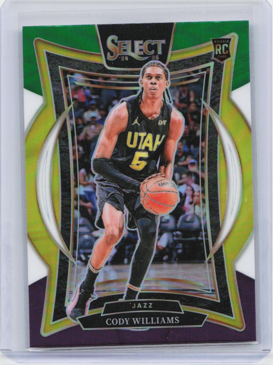 2024-25 Panini Select #71 Cody Williams Green White Purple Prizm