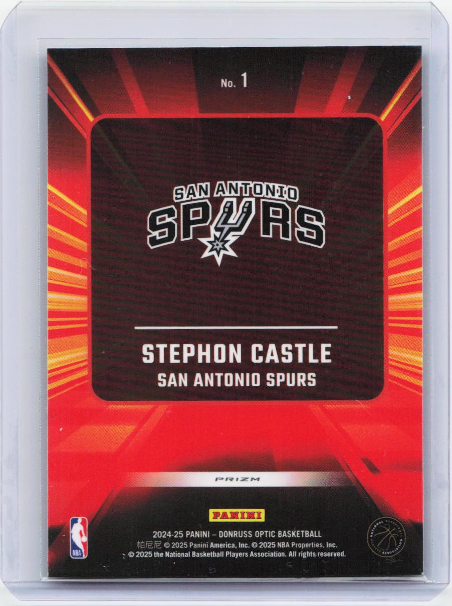2024-25 Donruss Optic #1 Stephon Castle Express Lane Holo
