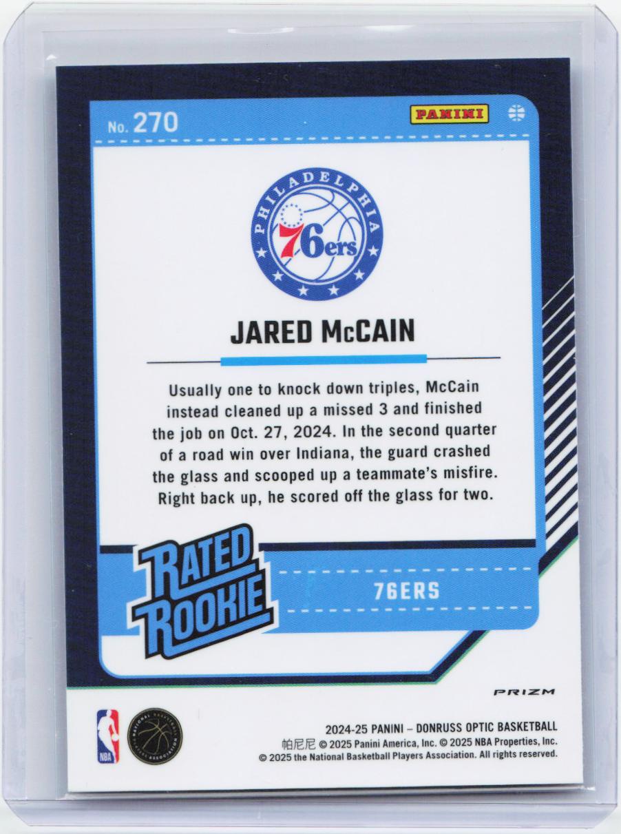 2024-25 Donruss Optic #270 Jared McCain Holo