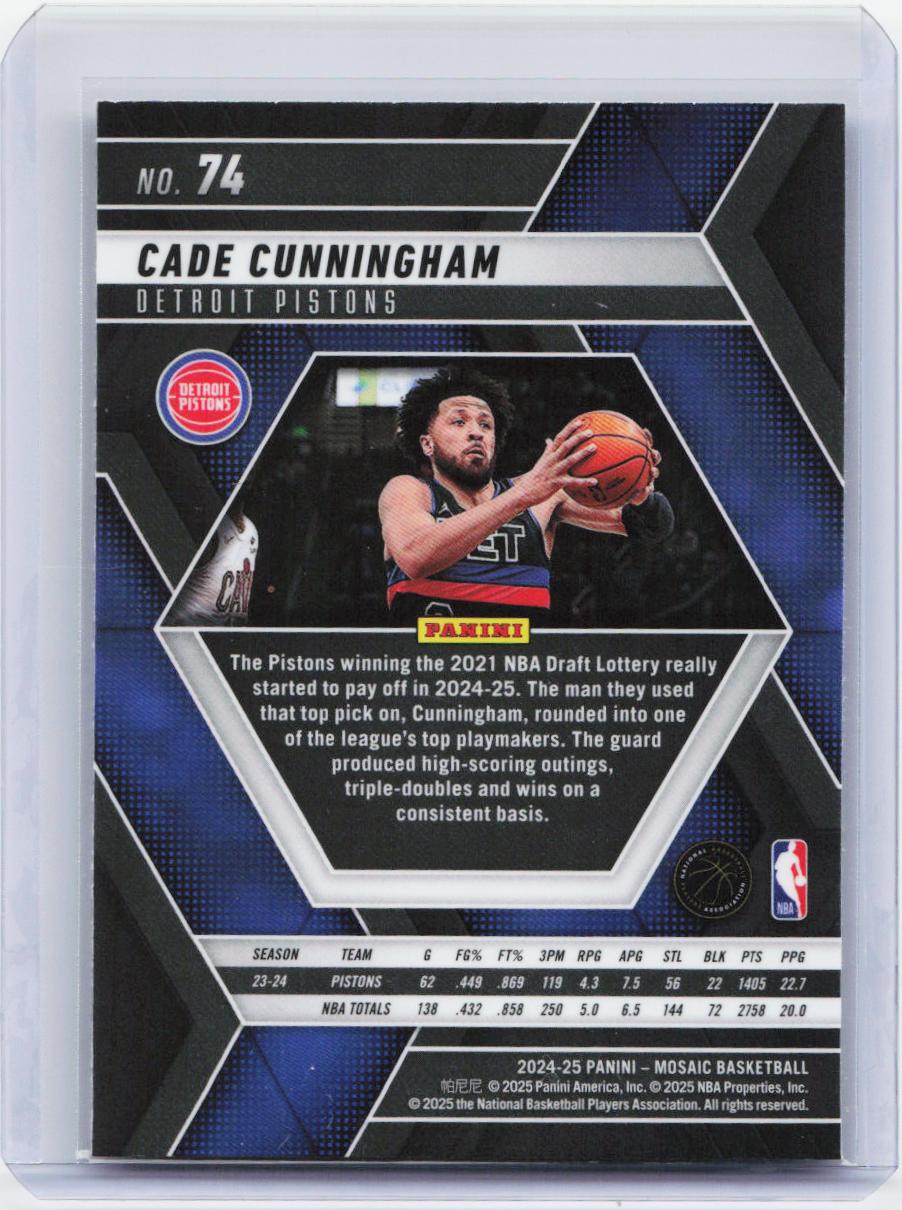 2024-25 Panini Mosaic #74 Cade Cunningham