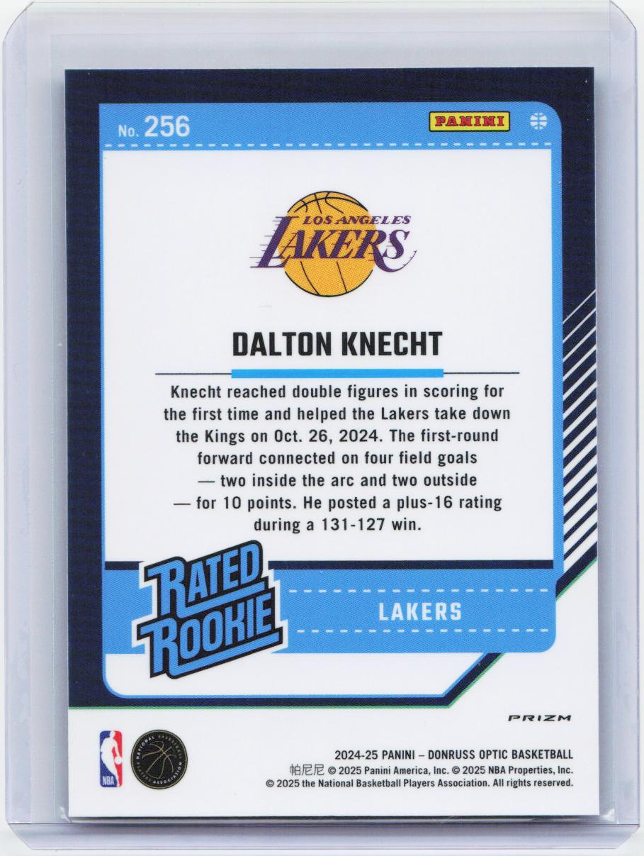 2024-25 Donruss Optic #256 Dalton Knecht Purple