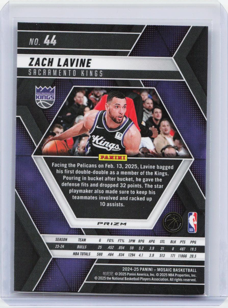 2024-25 Panini Mosaic #44 Zach LaVine Mosaic