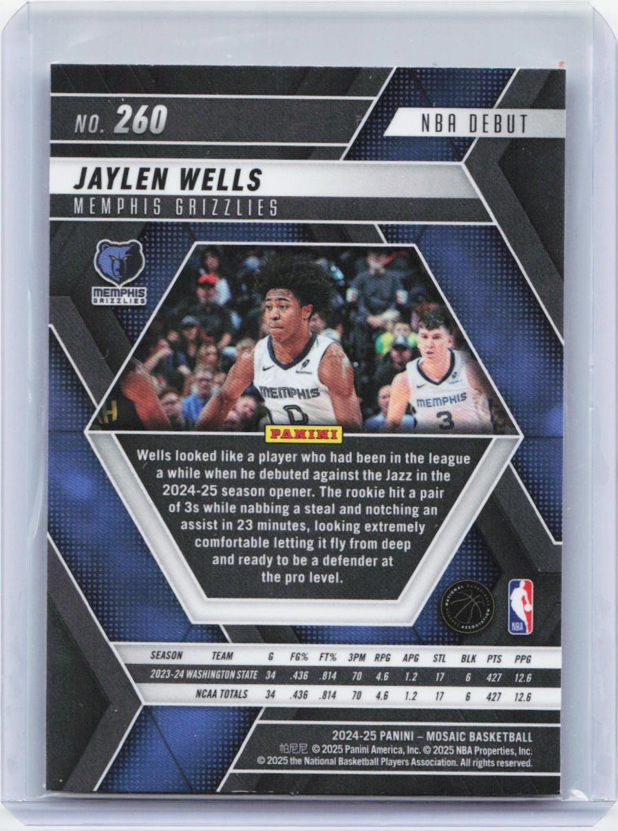 2024-25 Panini Mosaic #260 Jaylen Wells