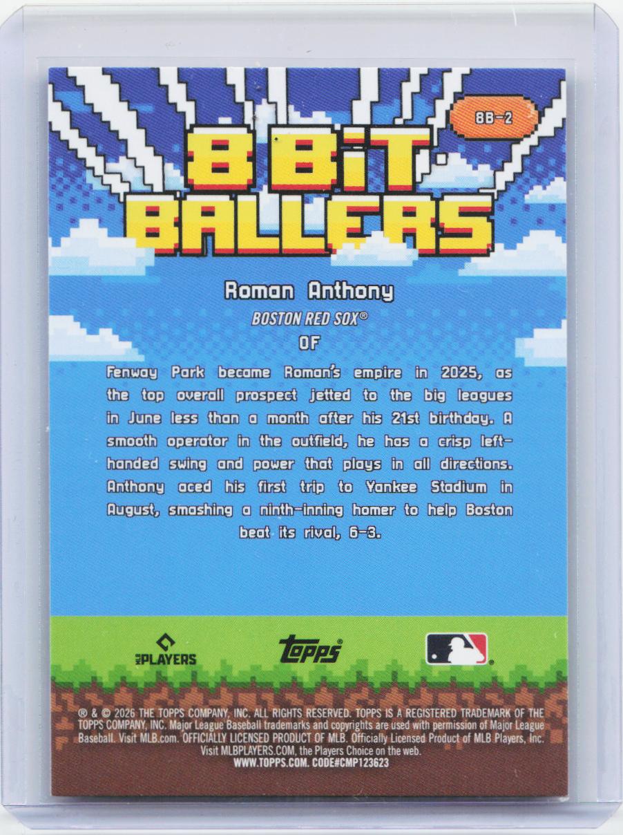 2026 Topps #8B-2 Roman Anthony 8 Bit Ballers