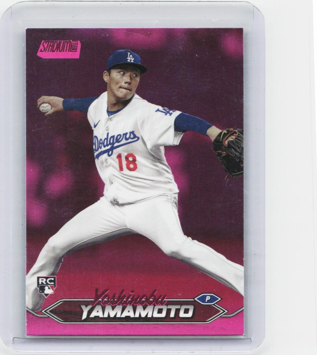 2024 Stadium Club #114 Yoshinobu Yamamoto Pink Foil