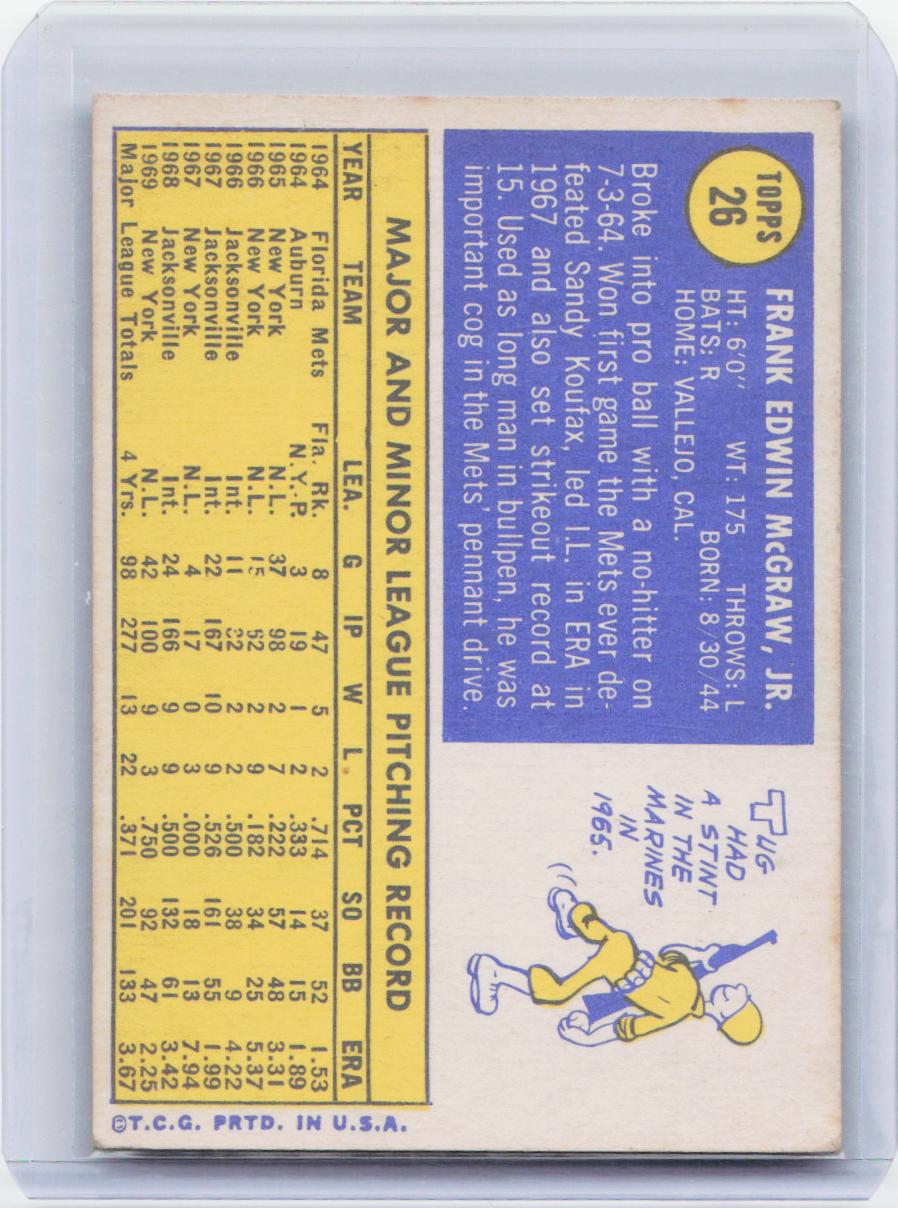 1970 Topps #26 Tug McGraw