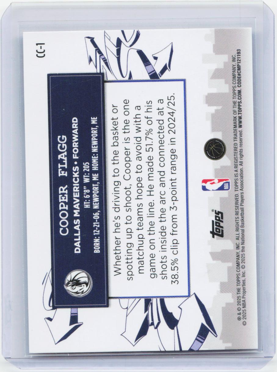 2025-26 Topps #CC-1 Cooper Flagg Clutch City Prospects