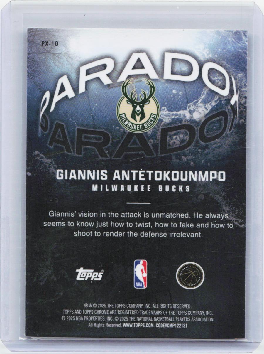 2025-26 Topps Chrome #PX-10 Giannis Antetokounmpo Paradox