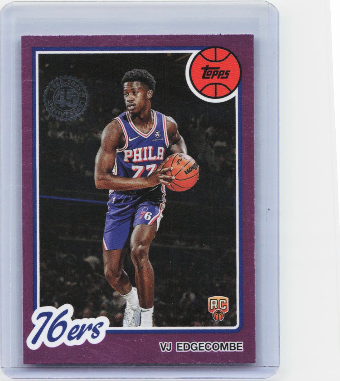 2025-26 Topps #80BK-96 VJ Edgecombe 1980-81 Topps Basketball Pink Holo Foil