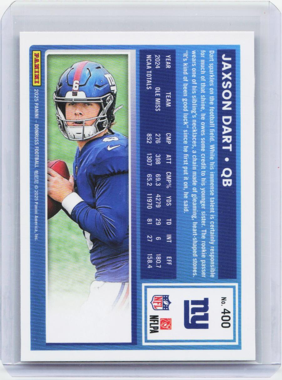 2025 Donruss #400 Jaxson Dart Press Proofs Red
