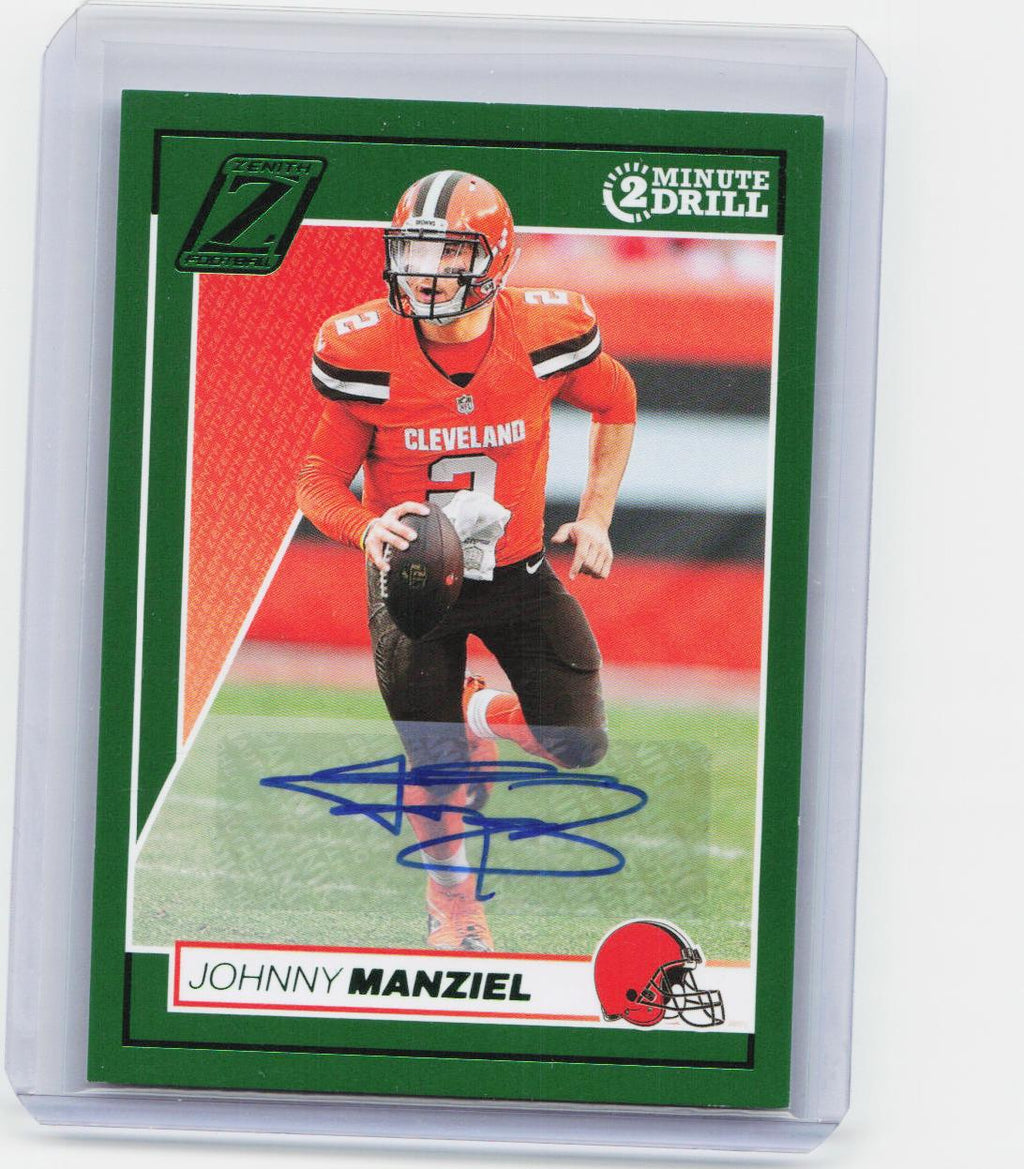 2024 Panini Zenith #24 Johnny Manziel Autographs Two Minute Drill