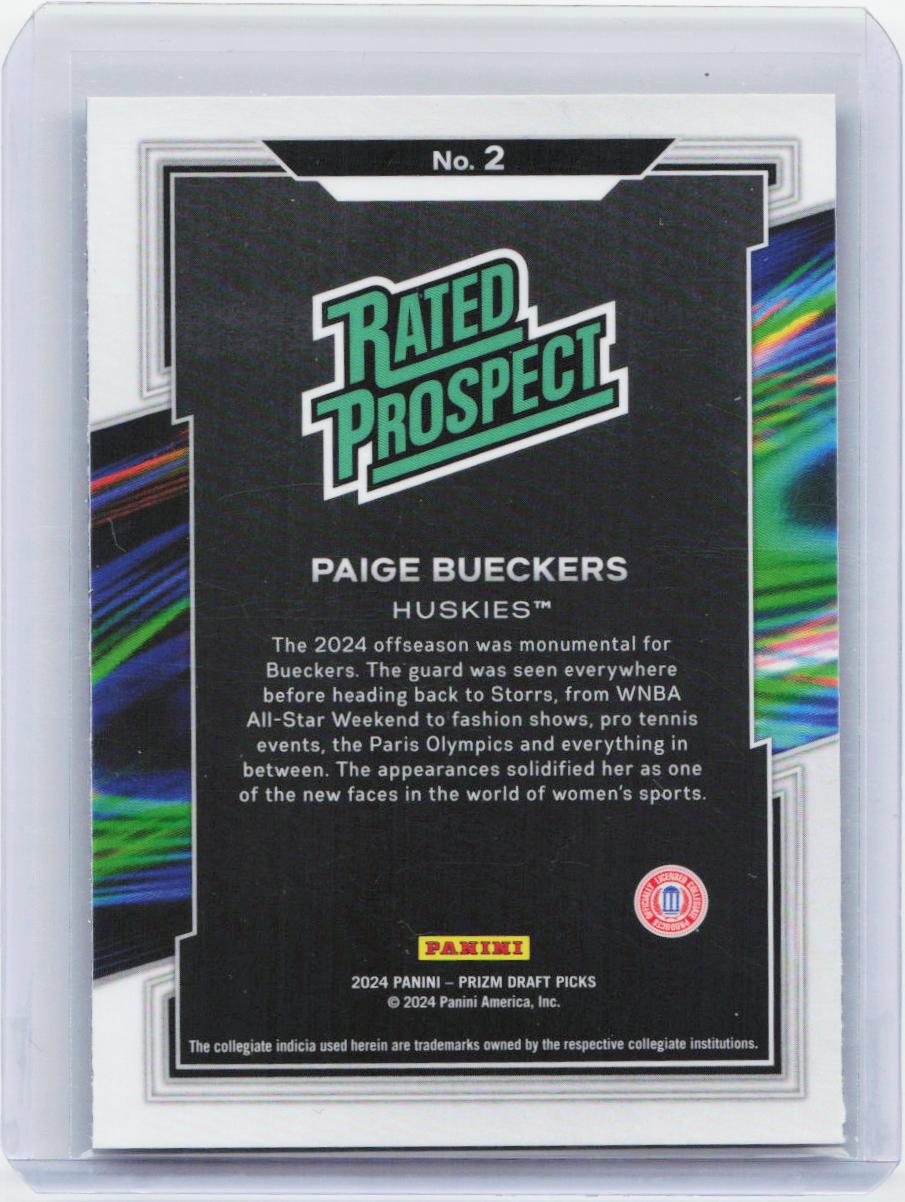 2024 Panini Prizm Draft Picks #2 Paige Bueckers Rated Prospect