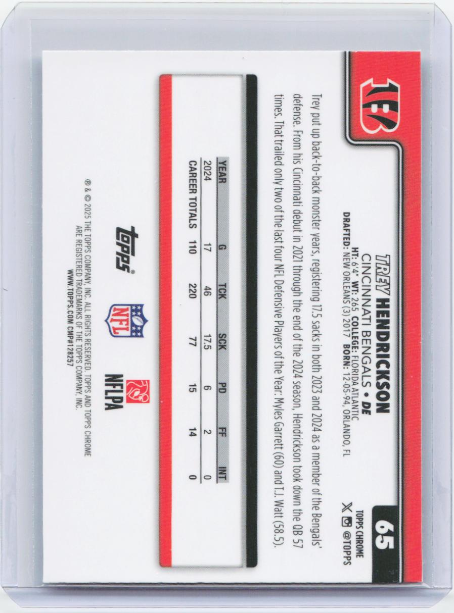 2025 Topps Chrome #65 Trey Hendrickson