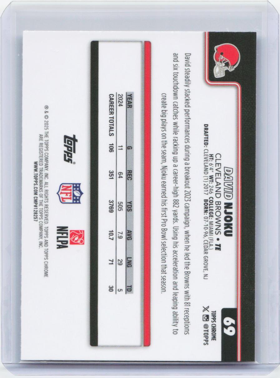 2025 Topps Chrome #69 David Njoku