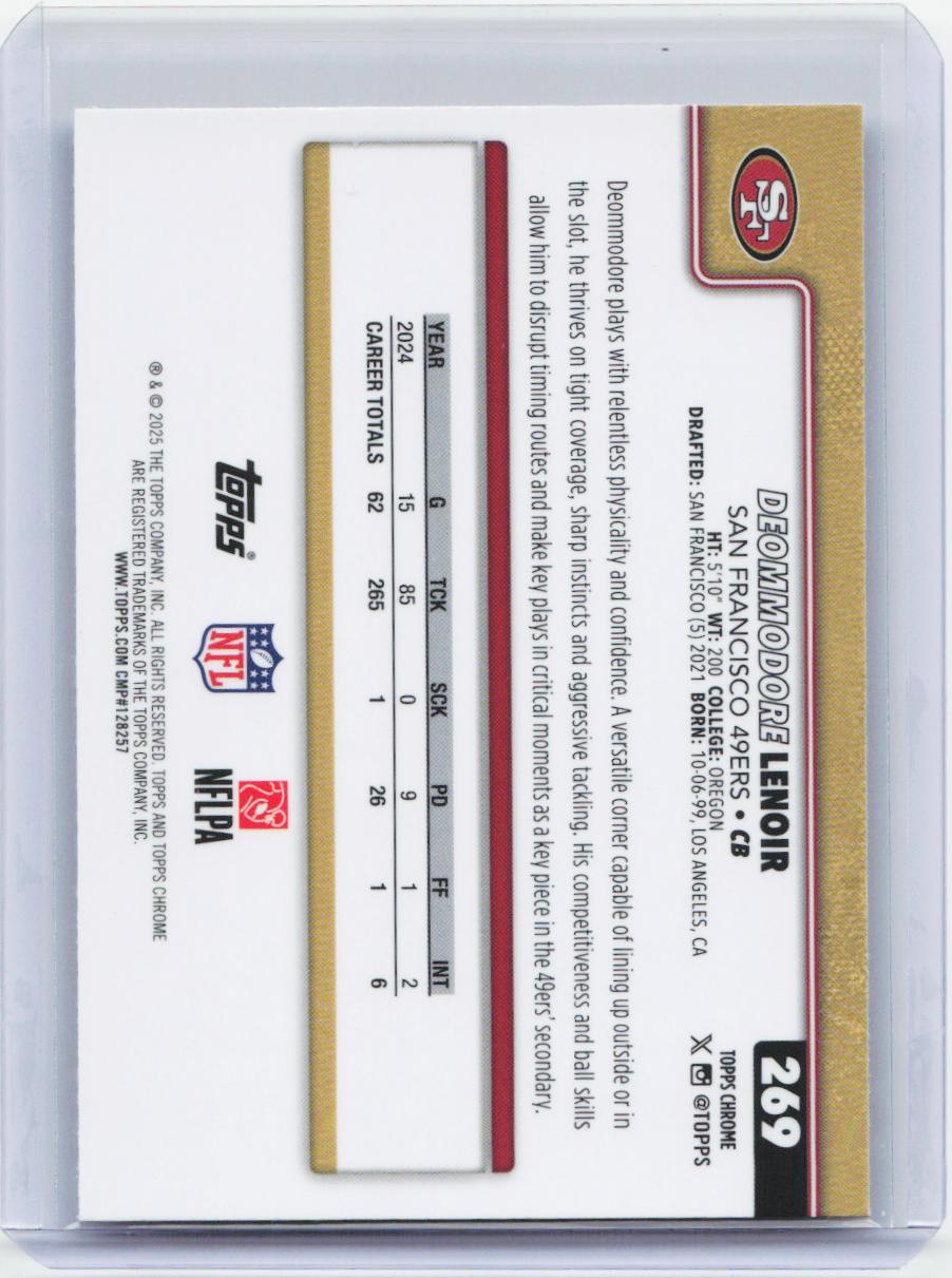 2025 Topps Chrome #269 Deommodore Lenoir