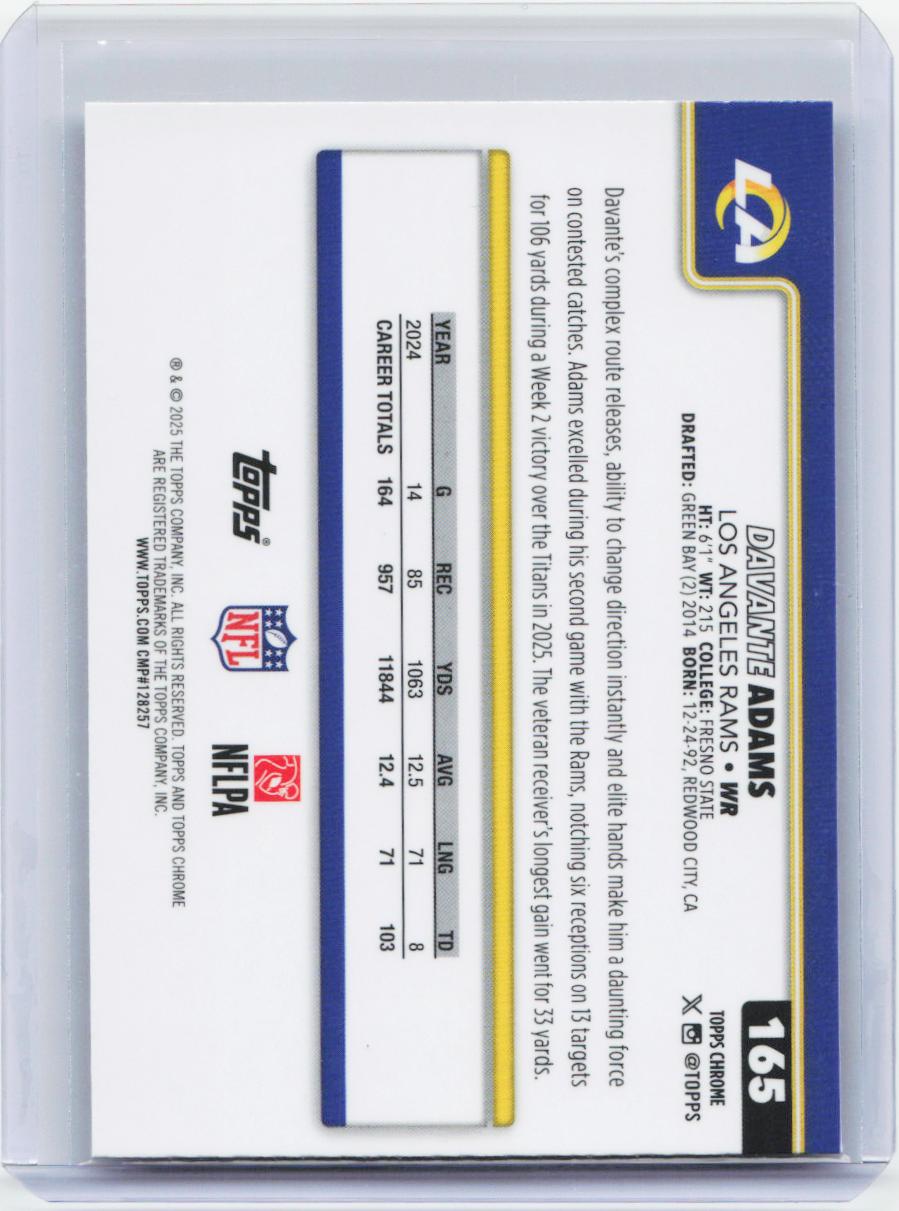 2025 Topps Chrome #165 Davante Adams