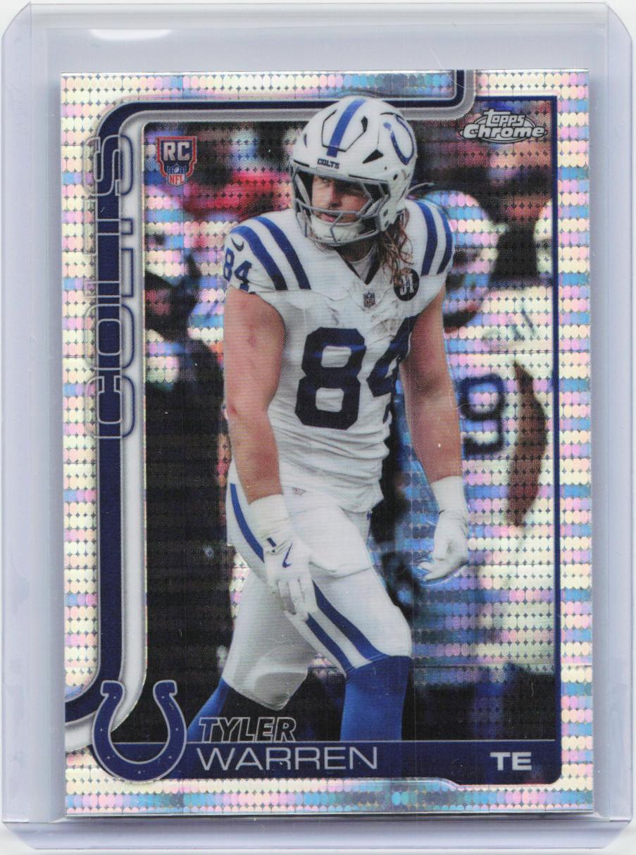 2025 Topps Chrome #346 Tyler Warren Pulsar Refractor