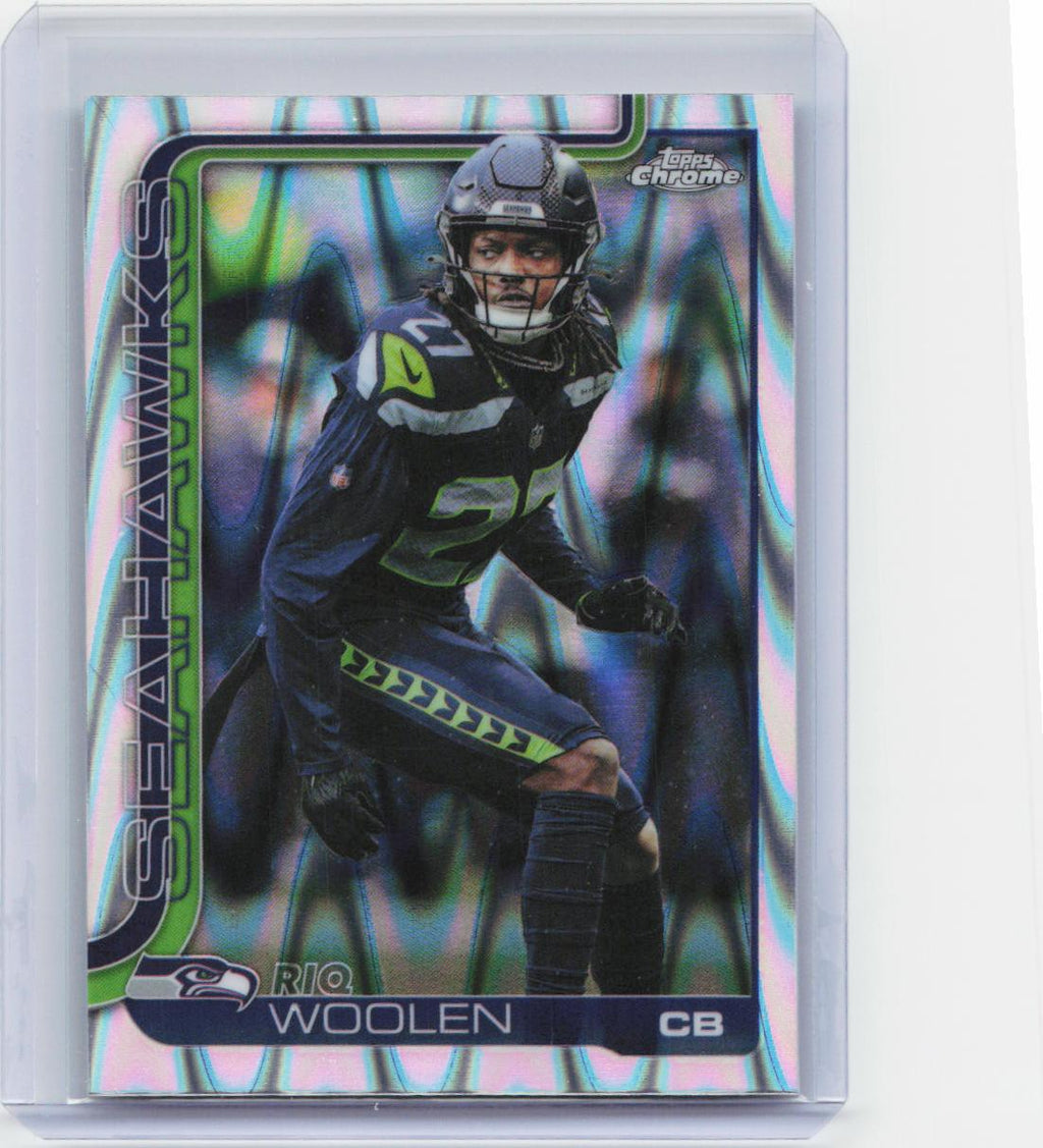 2025 Topps Chrome #278 Riq Woolen Ray Wave Refractor