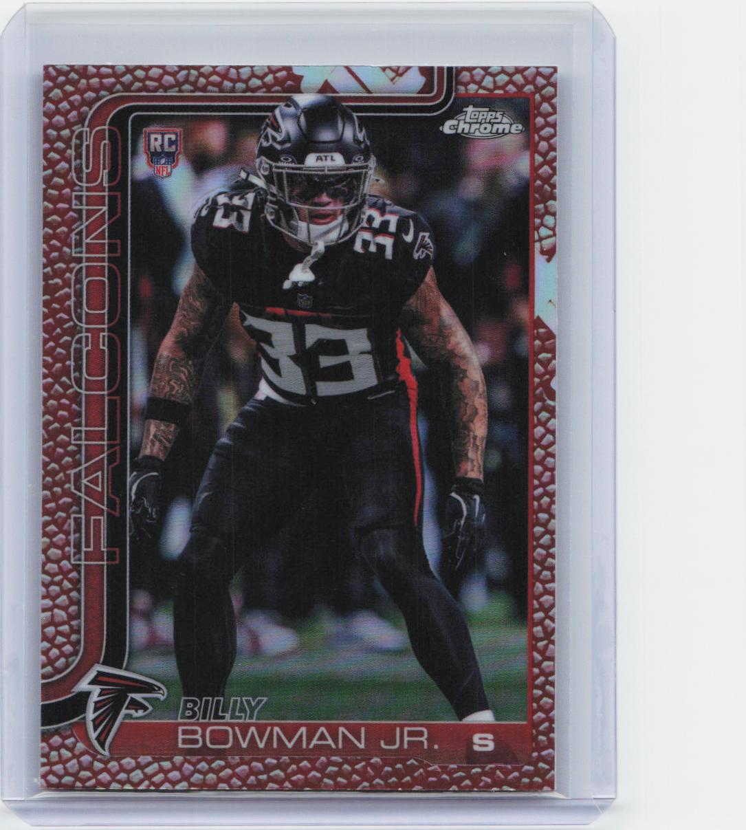 2025 Topps Chrome #344 Billy Bowman Jr. Football Leather Refractor